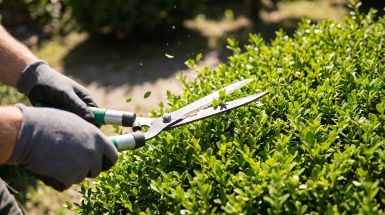 Tuinpad met bloeiende borders in de zomer