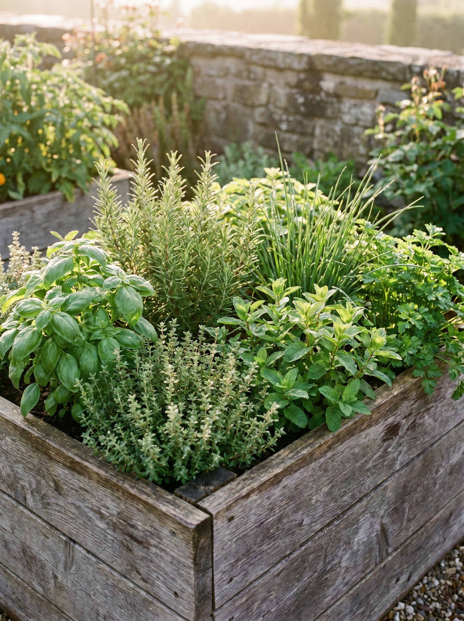 Groene achtertuin met gazon en beplanting