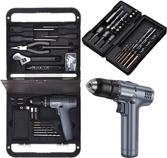 Gereedschapskoffer set inclusief accuboormachine