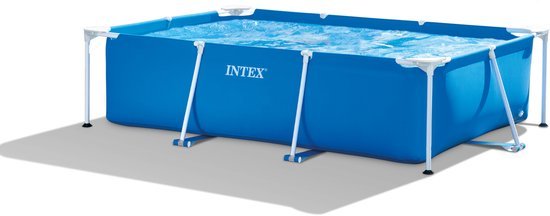 Intex Frame 300 x 200 — rechthoekig, past strak langs de schutting